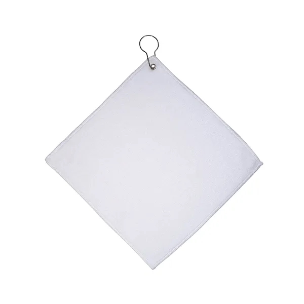 A 100% polyester microfiber golf towel with metal grommet and hook.... from ASI 79530 Prime Line