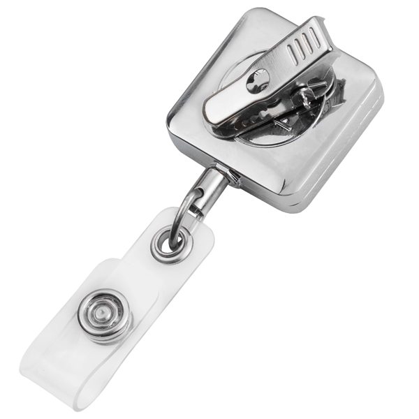 Round metal retractable badge reel, alligator clip back... from ASI 49470 DEVARA