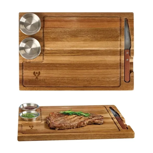 Arthur 4-Piece Acacia Wood Steak Board... from ASI 67866 Logomark/Valumark
