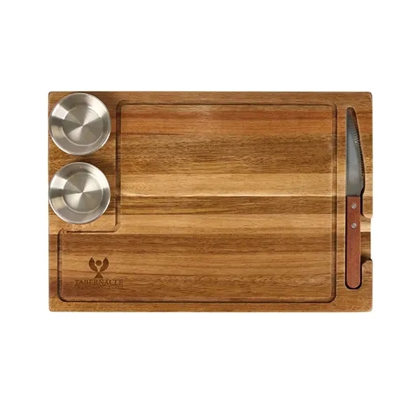 Arthur 4-Piece Acacia Wood Steak Board... from ASI 67866 Logomark/Valumark