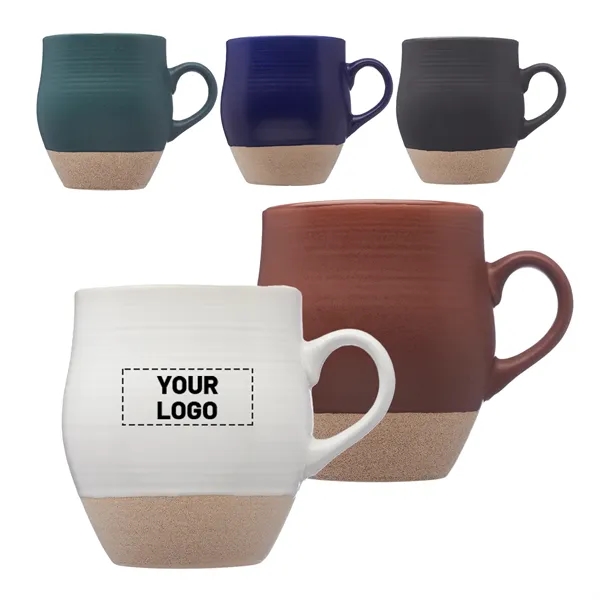 16 oz. ceramic mug with pottery like finish and artisan bottom... from ASI 37218 Athena Promo (tm)