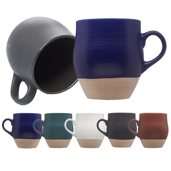 16 oz. ceramic mug with pottery like finish and artisan bottom... from ASI 37218 Athena Promo (tm)
