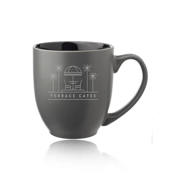 16 oz. bistro style, two-tone coffee mug made from molded ceramic... from ASI 39552 BEL Promo