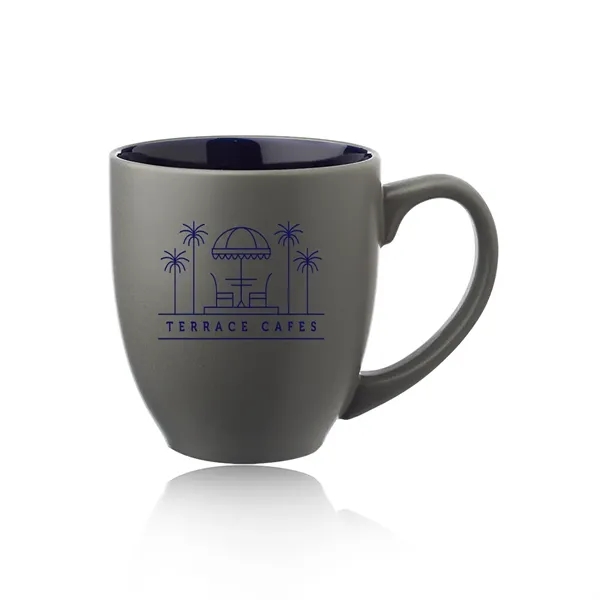 16 oz. bistro style, two-tone coffee mug made from molded ceramic... from ASI 39552 BEL Promo