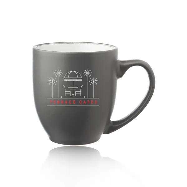 16 oz. bistro style, two-tone coffee mug made from molded ceramic... from ASI 39552 BEL Promo