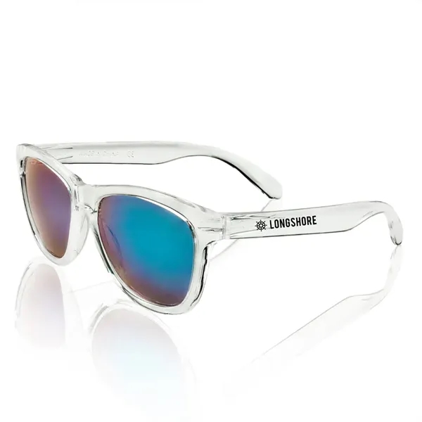 Polycarbonate, adult-sized sunglasses with colored, mirrored lenses featuring UV protection.... from ASI 39552 BEL Promo