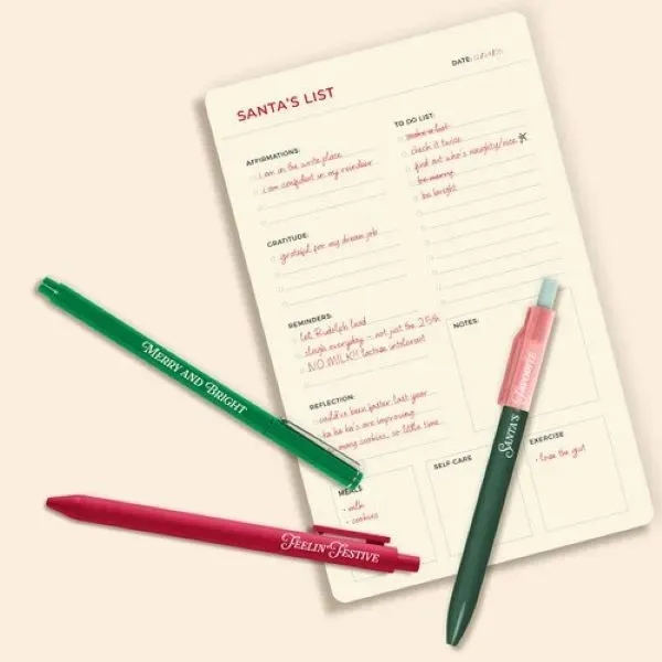 This seasonal novelty mailer delivers three writing instruments on a Santa's... from ASI 74710 Numo