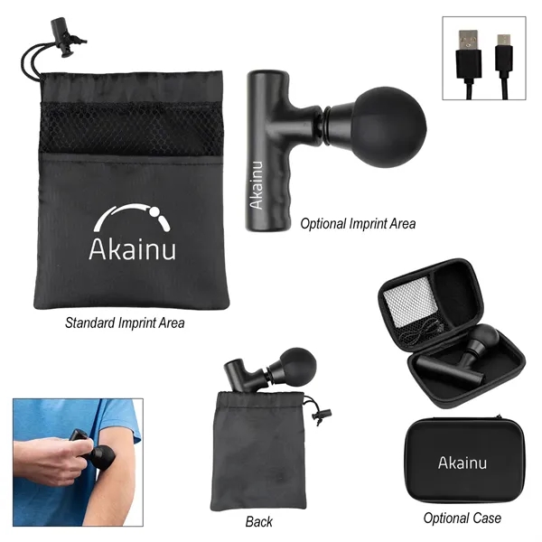 Handheld massage gun with pouch.... from ASI 61125 Hit Promotional Products / Hit®