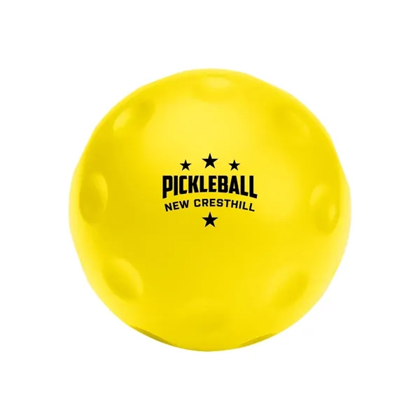 Pickleball stress relief ball made of polyurethane foam.... from ASI 61125 Hit Promotional Products / Hit®