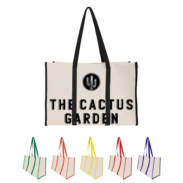 9" x 13" x 19" recycled natural canvas tote bag with... from ASI 61125 Hit Promotional Products / Hit®