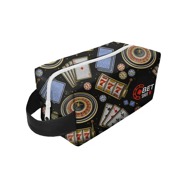 4" x 4" x 9" cosmetics bag with zippered main compartment... from ASI 61125 Hit Promotional Products / Hit®