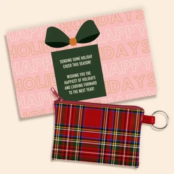 This vegan leather penny key ring pouch is zippered, practical, &... from ASI 74710 Numo