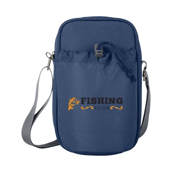 Bottle cooler sling with a zippered main compartment, PEVA insulated bottle... from ASI 79530 Prime Line