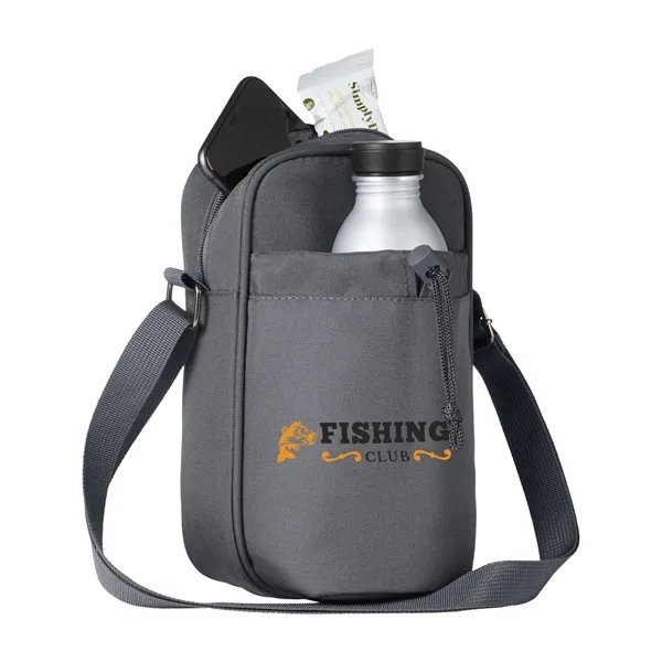 Bottle cooler sling with a zippered main compartment, PEVA insulated bottle... from ASI 79530 Prime Line