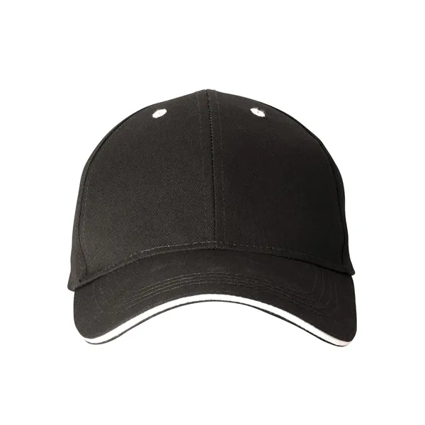 100% cotton twill six-panel structured sandwich-style ball cap.... from ASI 79530 Prime Line