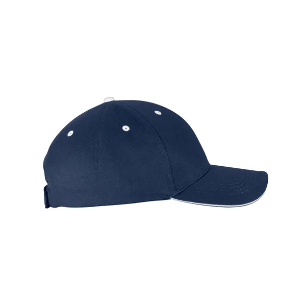 100% cotton twill six-panel structured sandwich-style ball cap.... from ASI 79530 Prime Line