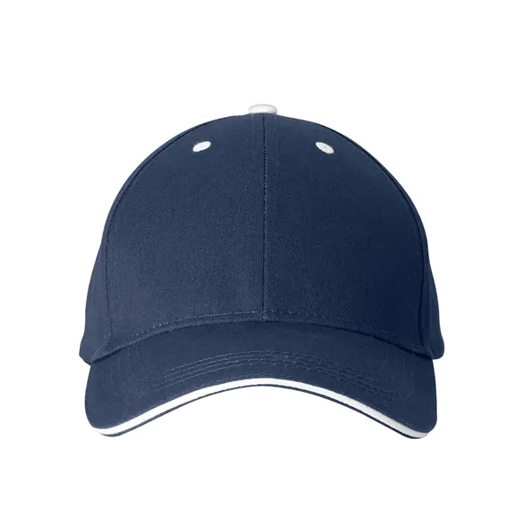 100% cotton twill six-panel structured sandwich-style ball cap.... from ASI 79530 Prime Line