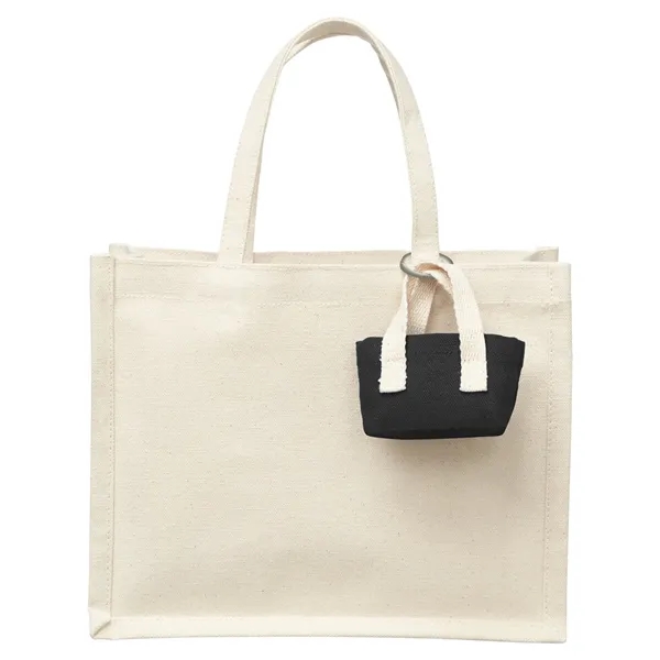 Mini Recycled Cotton Tote Bag with Charm... from ASI 79530 Prime Line