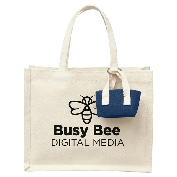 Mini Recycled Cotton Tote Bag with Charm... from ASI 79530 Prime Line