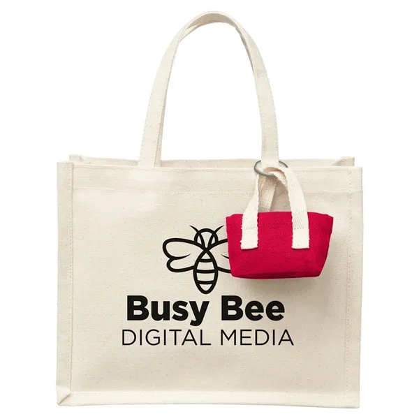 Mini Recycled Cotton Tote Bag with Charm... from ASI 79530 Prime Line