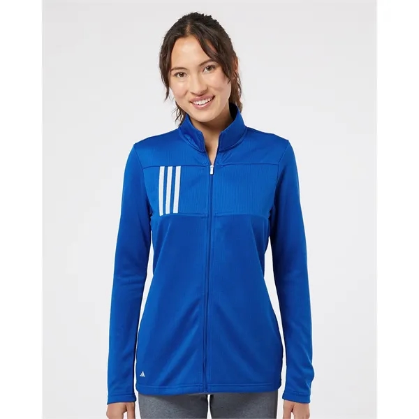 Adidas Women's 3-Stripes Double Knit Full-Zip... from ASI 84358 S&S Activewear