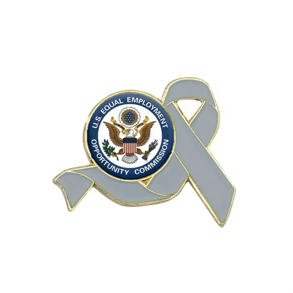 1" die struck awareness ribbon lapel pin in assorted colors with... from ASI 52263 EMT