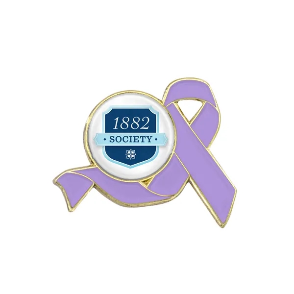 1" die struck awareness ribbon lapel pin in assorted colors with... from ASI 52263 EMT