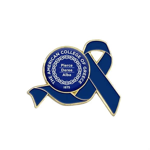 1" die struck awareness ribbon lapel pin in assorted colors with... from ASI 52263 EMT