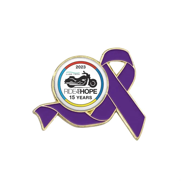 1" die struck awareness ribbon lapel pin in assorted colors with... from ASI 52263 EMT