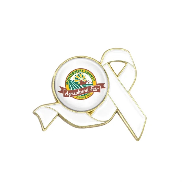 1" die struck awareness ribbon lapel pin in assorted colors with... from ASI 52263 EMT