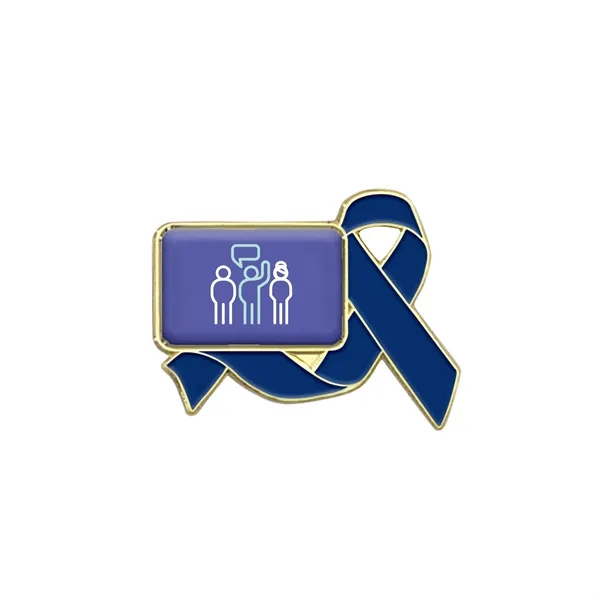 1" die struck metal awareness ribbon lapel pin in assorted colors... from ASI 52263 EMT