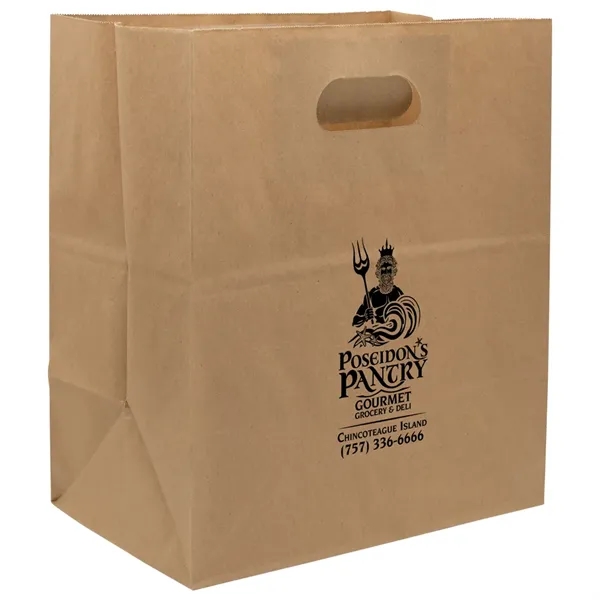 10.25" x 11.8" x 6.7" natural kraft die-cut handle bags with... from ASI 75731 PWS / Pacific Western Sales/Cater Line