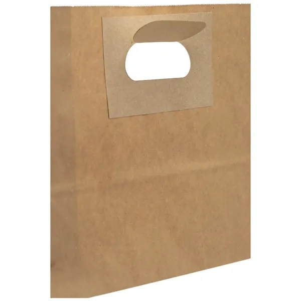 10.25" x 11.8" x 6.7" natural kraft die-cut handle bags with... from ASI 75731 PWS / Pacific Western Sales/Cater Line