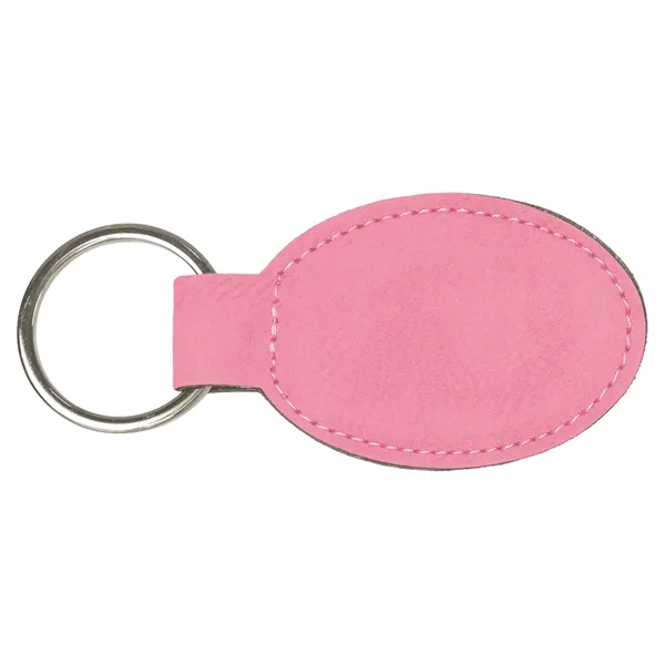 3" x 1 3/4" x 1/8" oval keychain made of pink... from ASI 74601 Calico