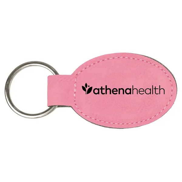 3" x 1 3/4" x 1/8" oval keychain made of pink... from ASI 74601 Calico
