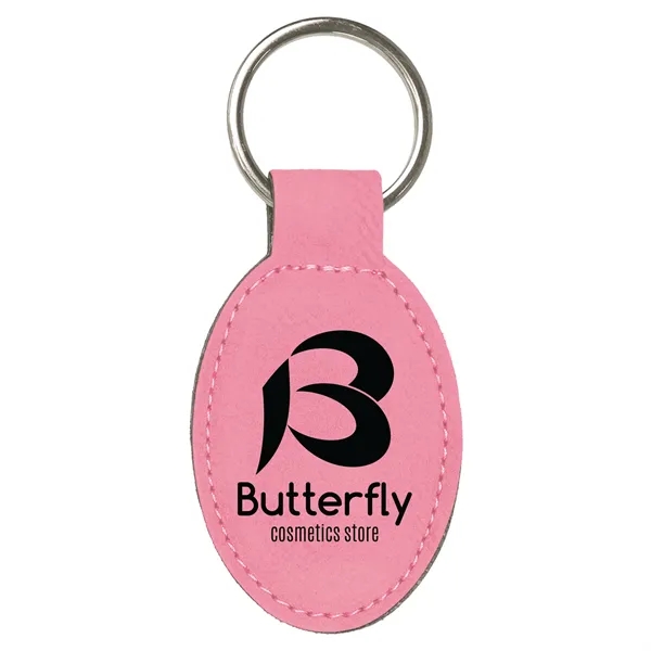 3" x 1 3/4" x 1/8" oval keychain made of pink... from ASI 74601 Calico