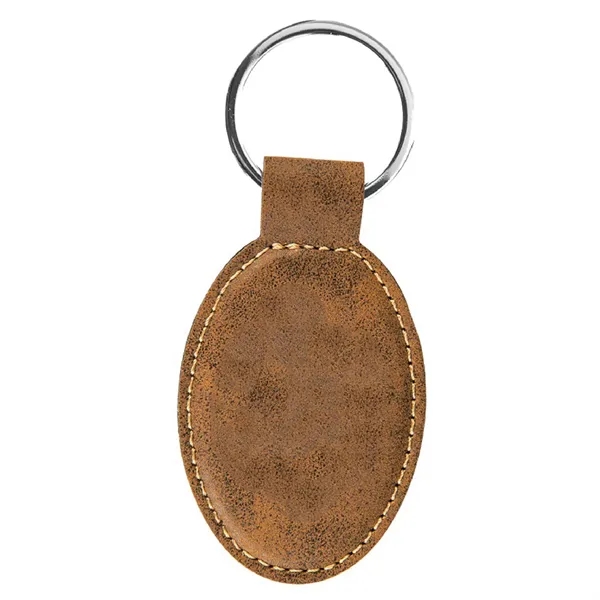 3" x 1 3/4" x 1/8" rustic gold PU leather oval... from ASI 74601 Calico