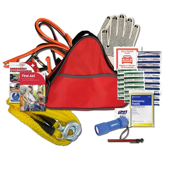 Automotive kit with a tow strap and customizable bag.... from ASI 84514 Safety Made