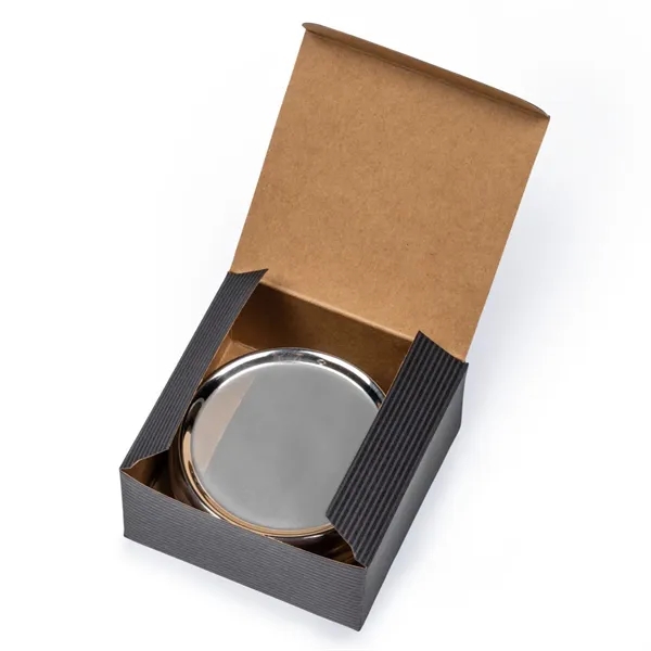 Beautifully structured mirrored beveled coasters complete with a custom wooden base.... from ASI 84592 St Regis Group