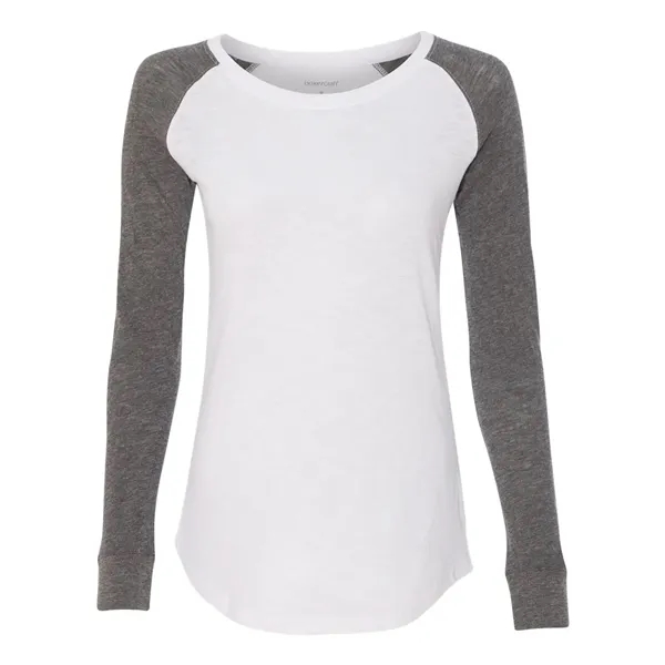 Women's T-shirt made of cotton/polyester slub jersey with contrast elbow patches... from ASI 84358 S&S Activewear