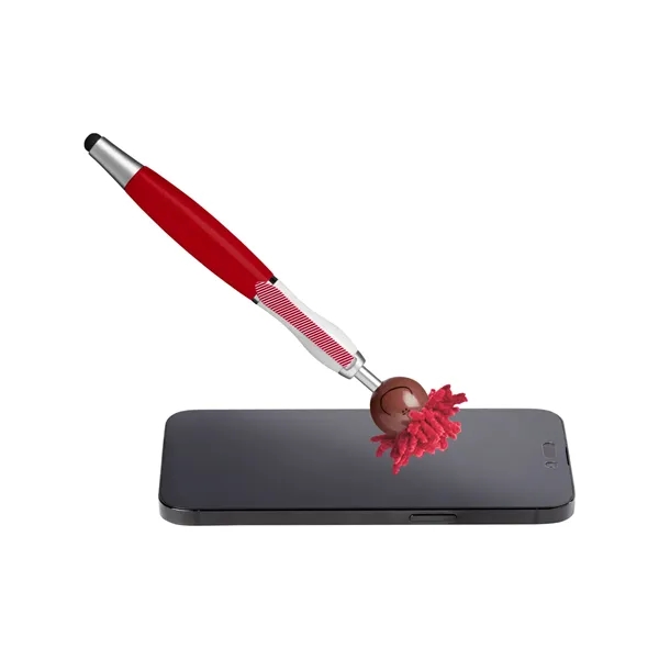 6.25" multicultural MopTopper™ pen, stylus and screen cleaner with dark character... from ASI 79530 Prime Line