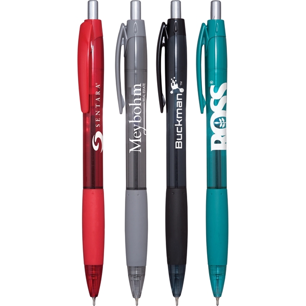 Keep your brand on their minds with this translucent plastic pen... from ASI 61966 HPG / Hub Pen