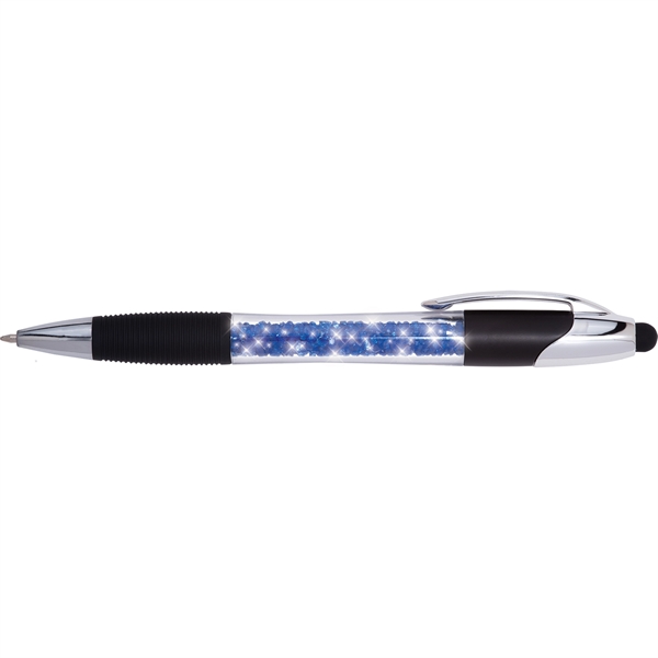 Dazzling geode effect in this plastic ballpoint stylus pen with rubber... from ASI 61966 HPG / Hub Pen