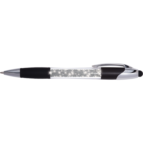 Dazzling geode effect in this plastic ballpoint stylus pen with rubber... from ASI 61966 HPG / Hub Pen