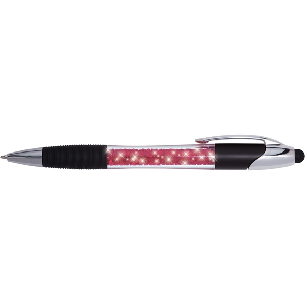 Dazzling geode effect in this plastic ballpoint stylus pen with rubber... from ASI 61966 HPG / Hub Pen