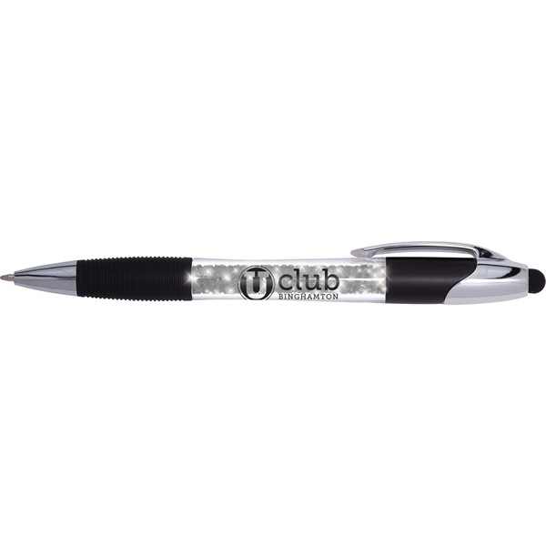 Dazzling geode effect in this plastic ballpoint stylus pen with rubber... from ASI 61966 HPG / Hub Pen