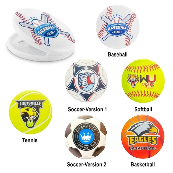 Circle shaped power clip with strong magnetic backing and large imprint... from ASI 68507 The Magnet Group / Innovations by Magnet™