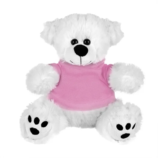 Stuffed teddy bear with embroidered paws and t-shirt.... from ASI 68507 The Magnet Group / Perfect Line