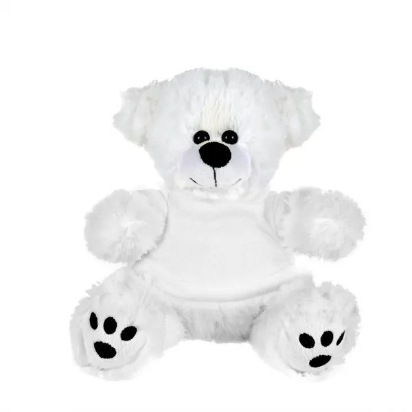 Stuffed teddy bear with embroidered paws and t-shirt.... from ASI 68507 The Magnet Group / Perfect Line