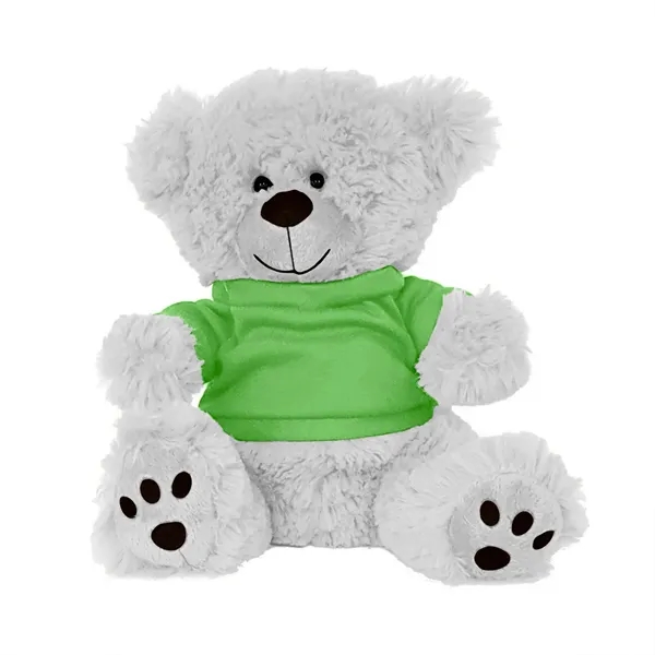 Stuffed teddy bear with embroidered paws and t-shirt.... from ASI 68507 The Magnet Group / Perfect Line